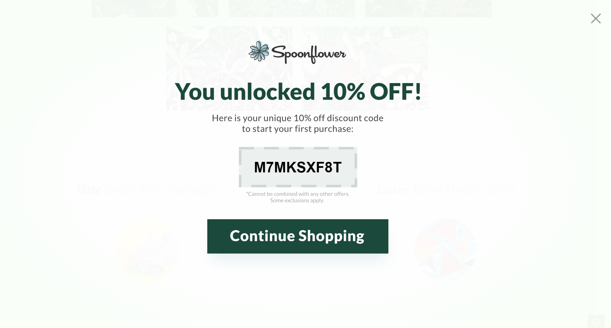 Coupon popup example